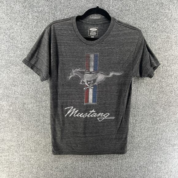 Ford Mustang Shirt Mens Medium Gray Short Sleeve Logo Cars Crew Neck - Picture 2 of 10